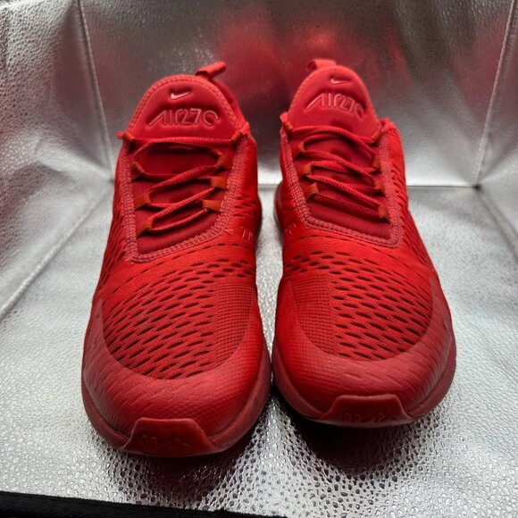 Size 11 Nike Air Max 270 University Triple Red Mens Running Shoes CV7544-600 - Picture 3 of 12
